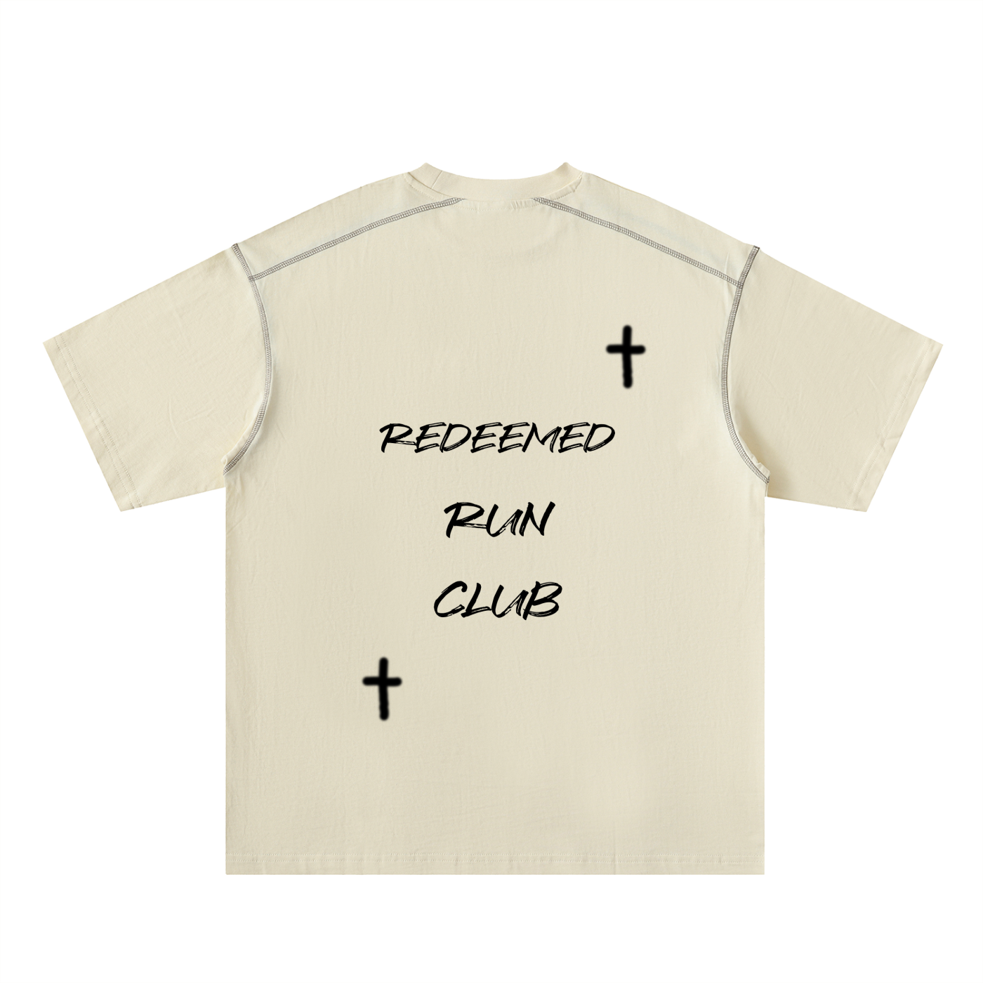 Oversized Contrast-Stitched Cotton Tee