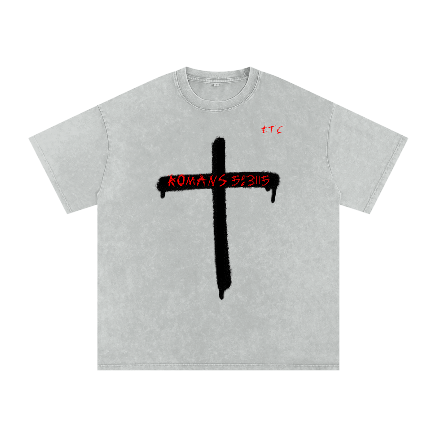 Suffering- Acid Wash Oversize T-Shirt - 250 GSM
