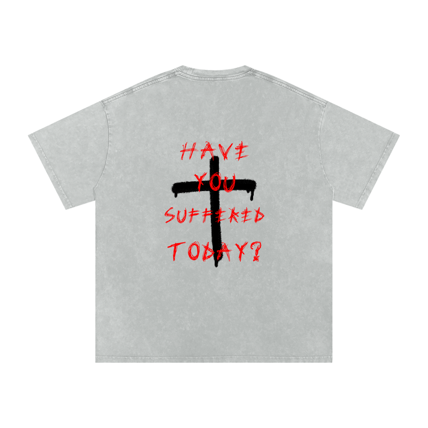 Suffering- Acid Wash Oversize T-Shirt - 250 GSM