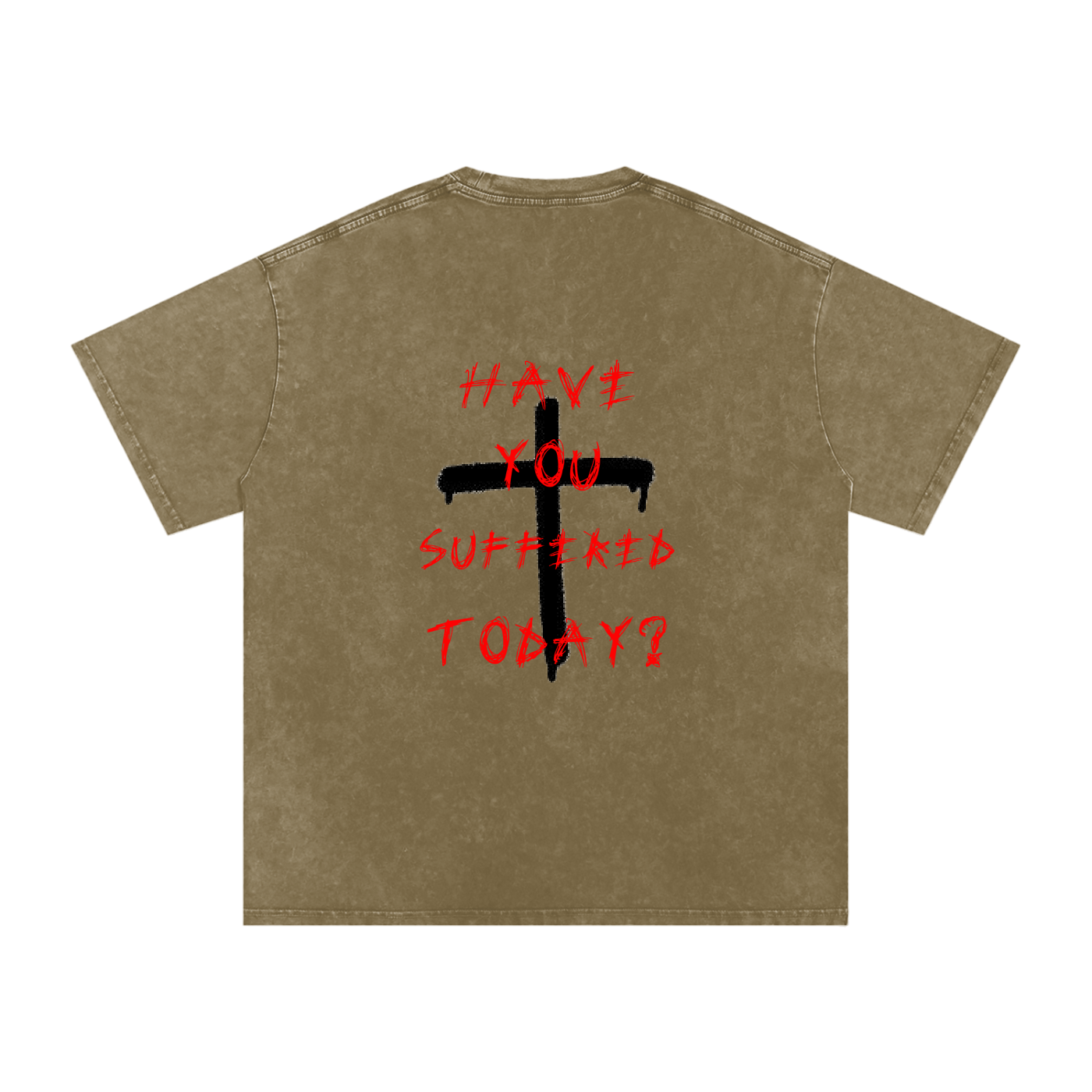 Suffering- Acid Wash Oversize T-Shirt - 250 GSM