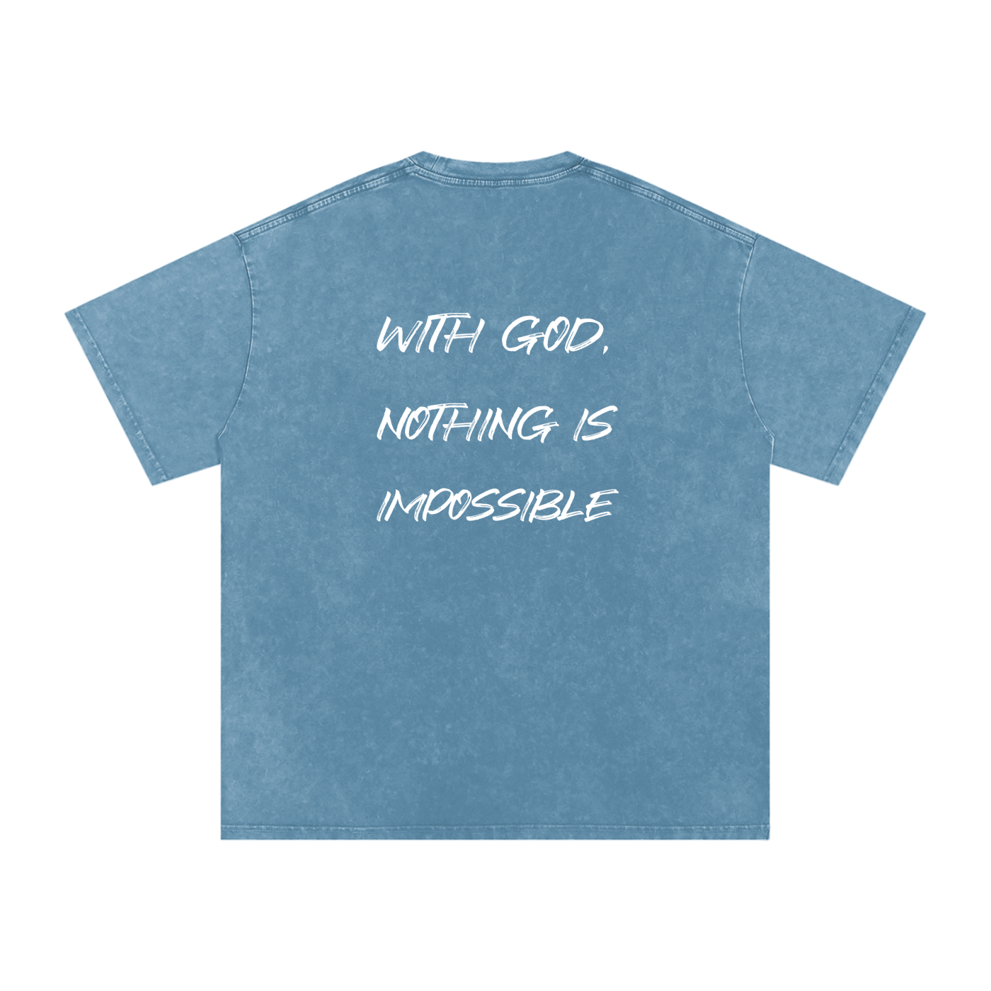 Nothing is Impossible-Acid Wash Oversize T-Shirt
