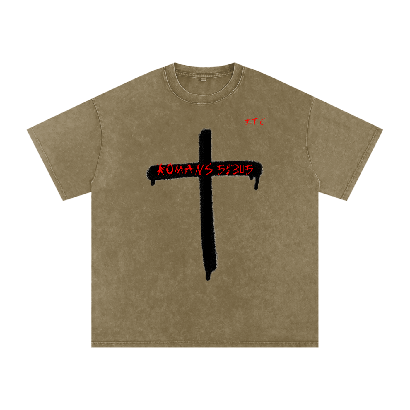 Suffering- Acid Wash Oversize T-Shirt - 250 GSM